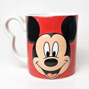 Disney Mickey Mouse Red Mug – Classic Face Collectible Ceramic Cup